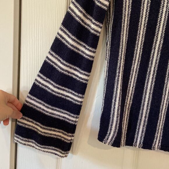 Express Love Wins striped sweater LS top bell sleeve size small - Picture 2 of 7